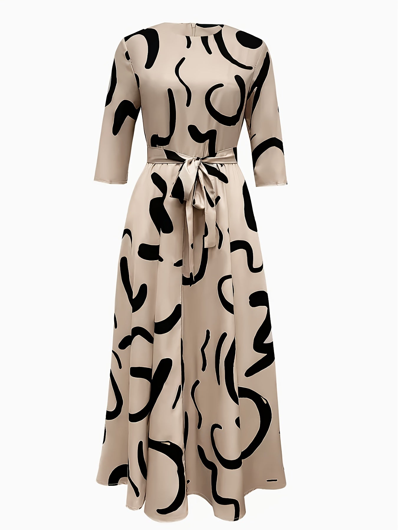 Oriented Fashion Print Temperament Lace Dress