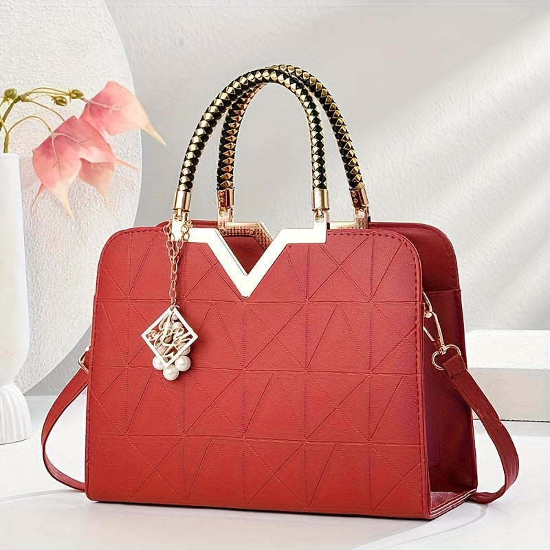 Sac fourre-tout grande capacité pour femmes – style estival décontracté, texture premium, polyvalent pour épaule, idéal pour travail et trajets, cadeau parfait