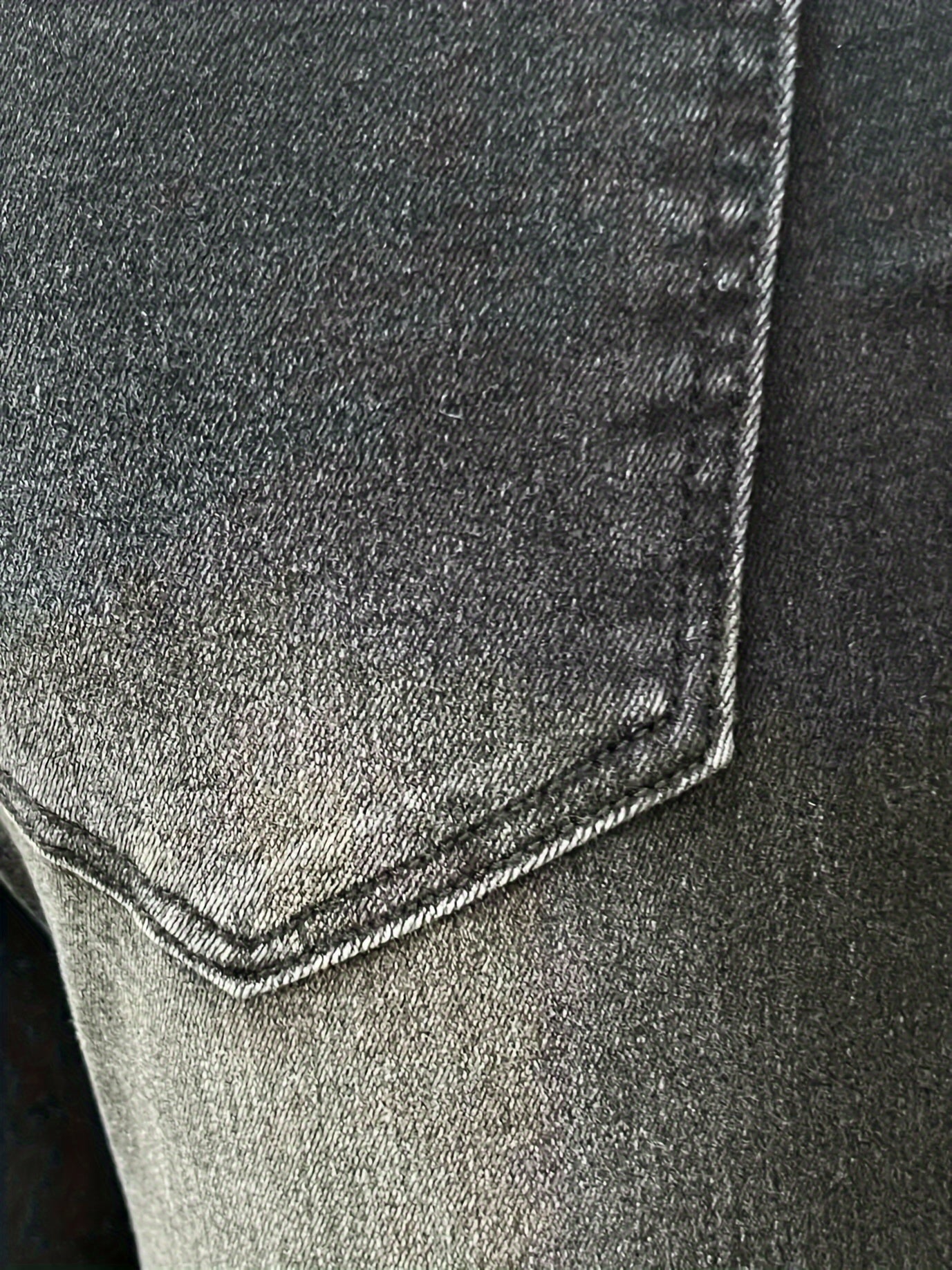 Jeans Femme Évasé Extensible Noir Slim Poches Obliques Bell-Bottom Décontracté Confortable Lavable