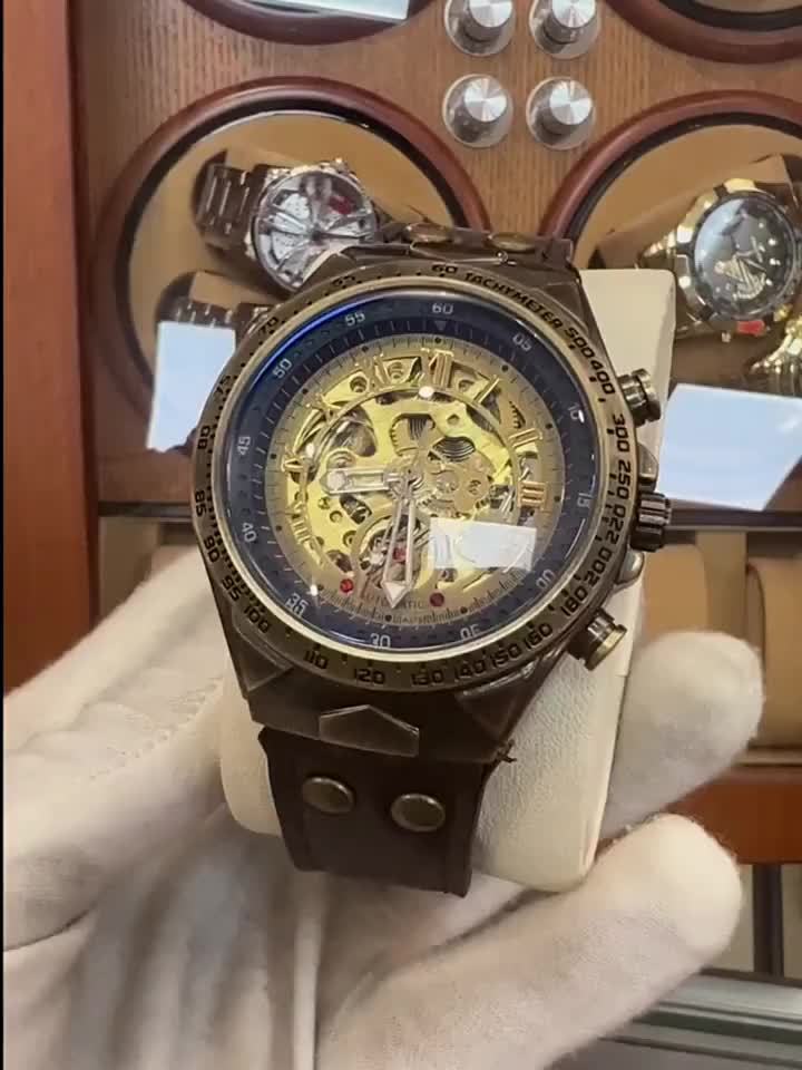 Men's New Mechanical Watch Business Sports Creative Sci-Fi Retro Style Fashion Casual Christmas Gift Choice Elegant Stable Automatic Skeleton Movement Wristwatch