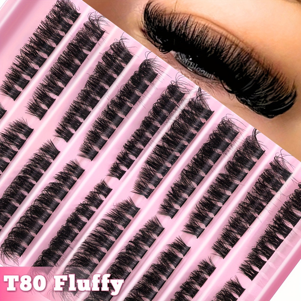 Set de 200 Cils Postiches – Cils Individuels D Curl, Longueurs Mélangées 8-16 mm, Effet Naturel et Extra Épais, Réutilisables, Parfaits pour Débutants, Cosplay et Styles Anime