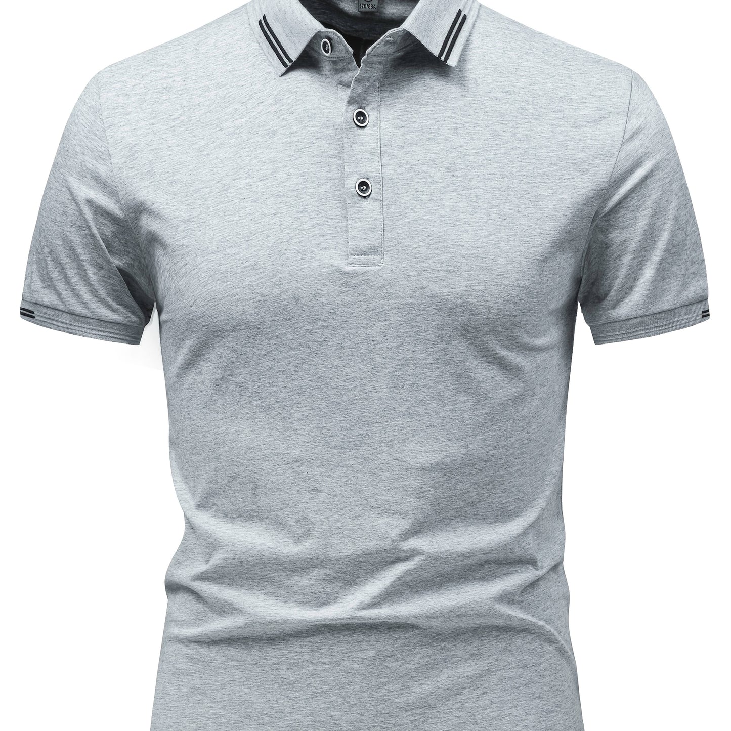 Men's Lightweight Business Casual Shirt - Breathable, Stretch Fabric Blend with Button Detail, Short Sleeve, Solid Color