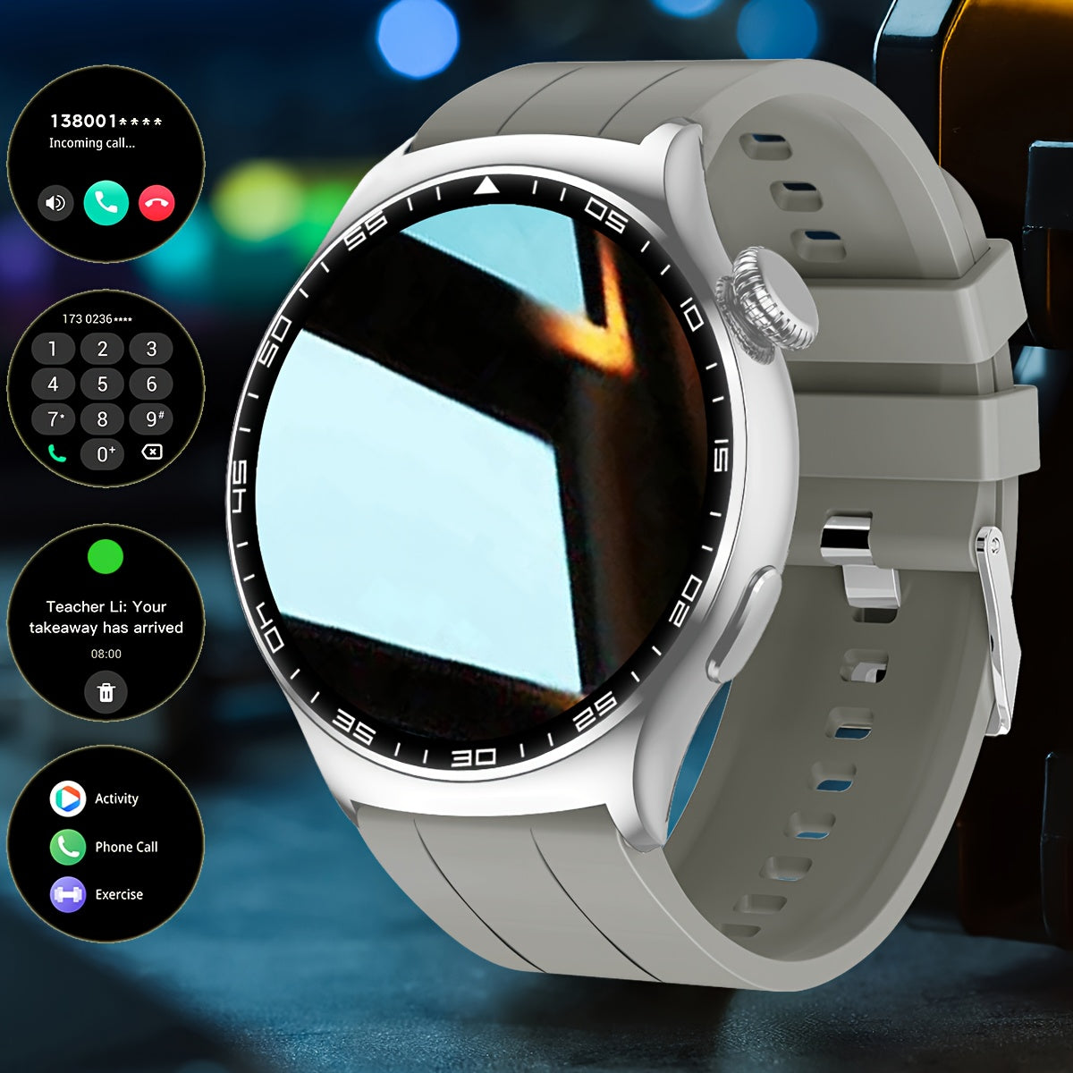 Montre Connectée Compatible iPhone/Android – Écran HD 1,51", Bluetooth 5.3, Appels Sans Fil, Assistant Vocal, 100+ Modes Sport, Compteur de Pas, Notifications, Synchronisation Mobile & Météo – Smartwatch Unisexe