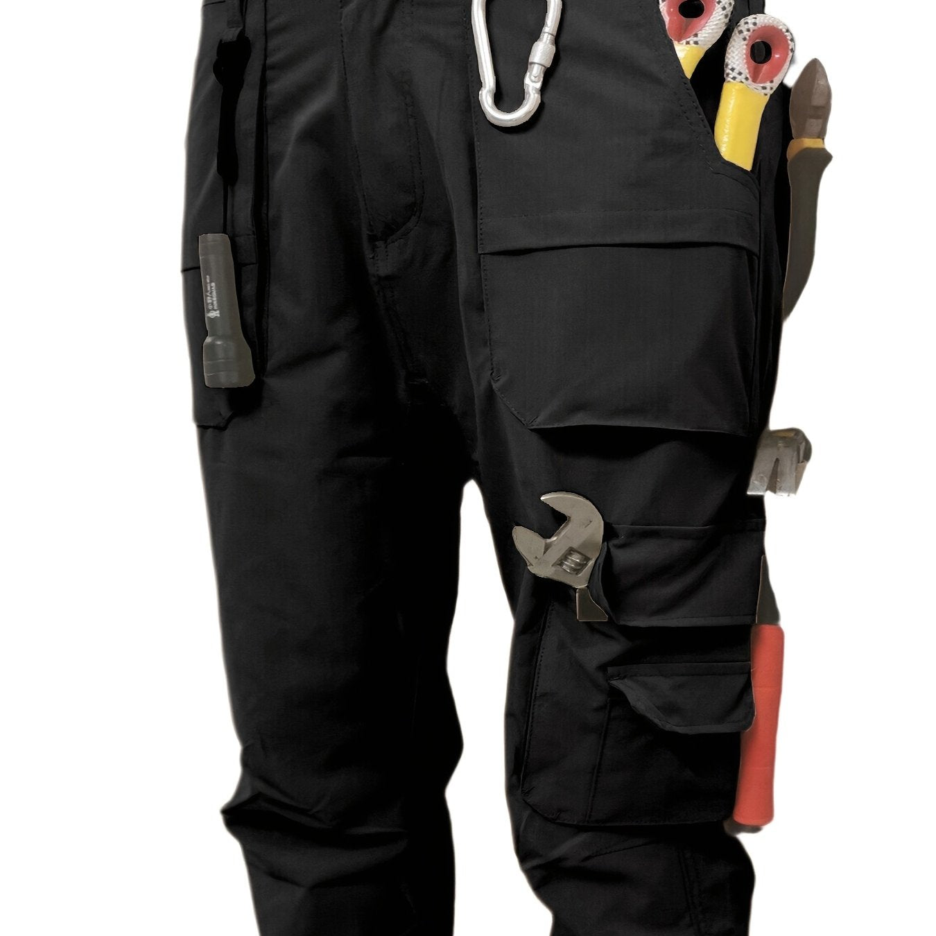 Pantalon cargo robuste grande taille pour homme – multi-poches avec système MOLLE, passants de ceinture et poches zippées, coupe droite, idéal outdoor, randonnée, chasse et camping