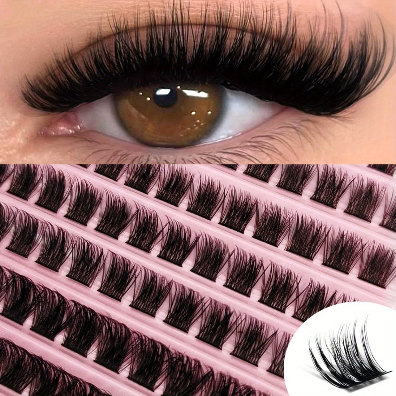 120/160/200 pcs Cils en Paquets Effet Naturel – C Curl, 9–16 mm, Kit d’Extensions DIY avec Styles Mélangés 40D, T50, 80D et 80D Cat Eye, Extra Épais