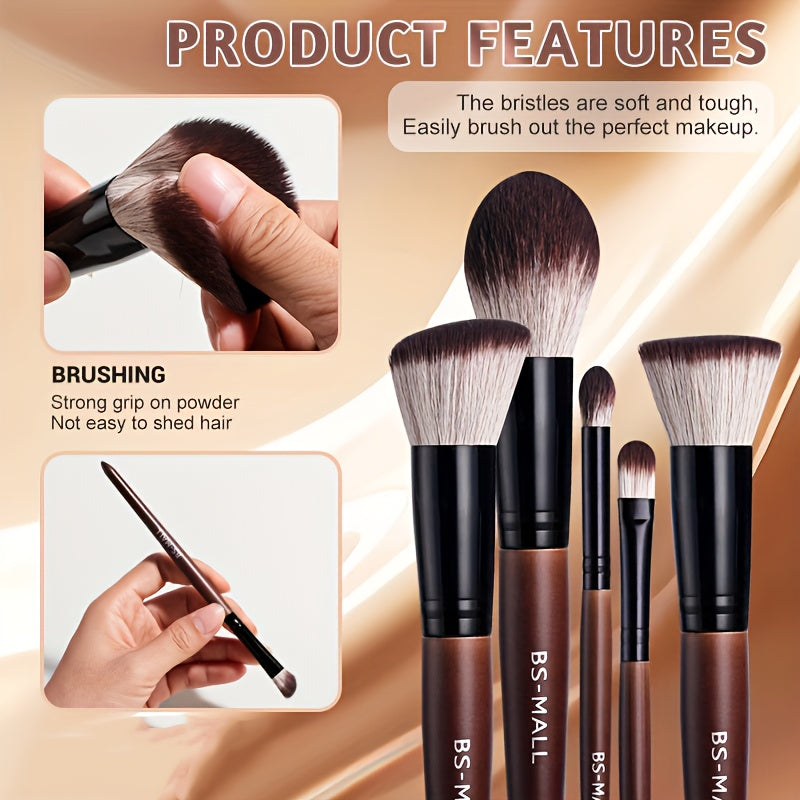 Kit 12 Pinceaux Maquillage Complet – Visage & Yeux
