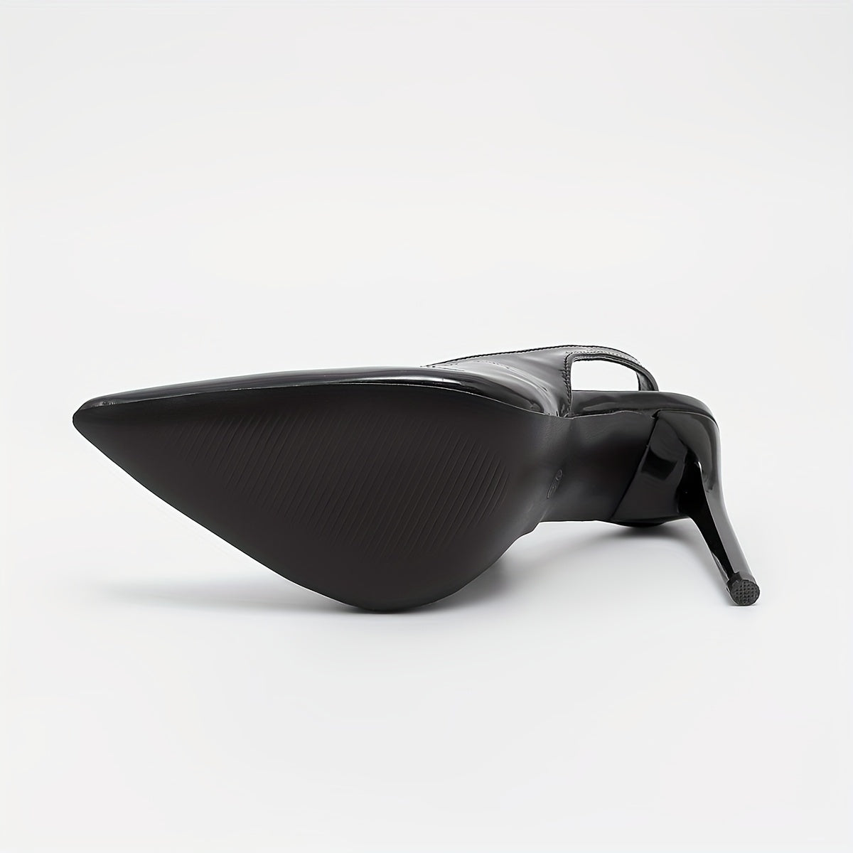 Sandales à Talons Hauts Femme – Bout Pointu, Talons Stiletto, Dessus PU Brillant, Slip-On, Confortables avec Semelle Caoutchouc Durable, Idéales Été, Bureau et Soirées, Style Élégant et Formelle