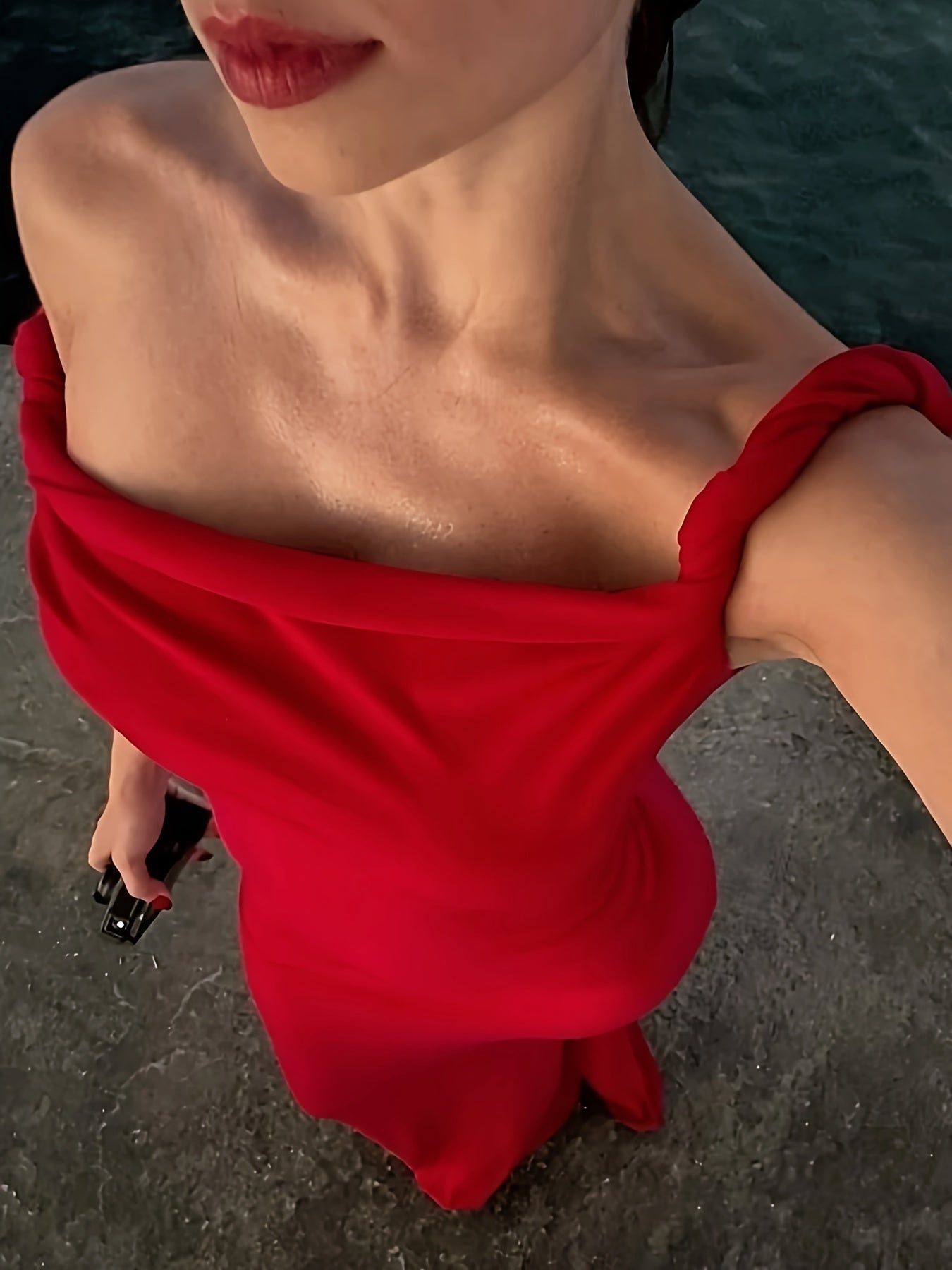 Robe Femme Élégante Épaules Dénudées pour Soirée et Événements Formels — Coupe Ajustée Non Extensible, Robe de Soirée, Tenue Sophistiquée Toute l’Année pour Femmes