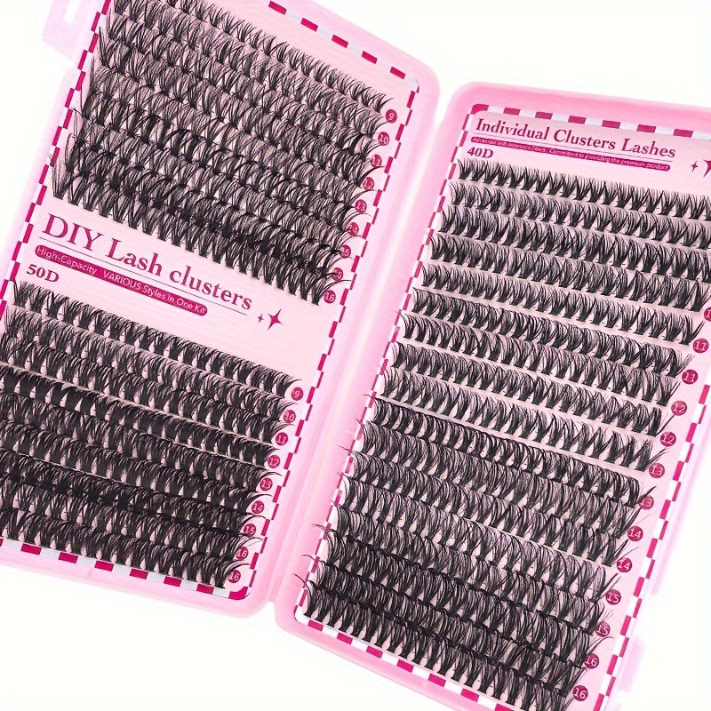 Extensions de Cils en Paquets – D Curl, Effet Naturel et Volumineux, 3D Waterproof, Longueurs 9-16 mm, Épaisseurs 30D/40D/50D, Parfaites pour Style Cat Eye, Doll Eye et Naturel, Idéales pour Usage Quotidien et Soirées