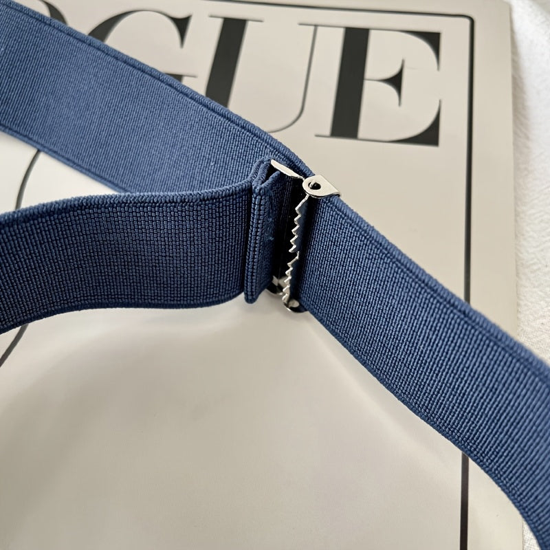 Lot de 5 ceintures élastiques ajustables pour femmes – Ceintures invisibles sans boucle pour jeans et robes, soutien extensible avec réglages métalliques, adaptées aux grandes tailles, usage décontracté et bureau, matériaux PU et fer, design sans boucle