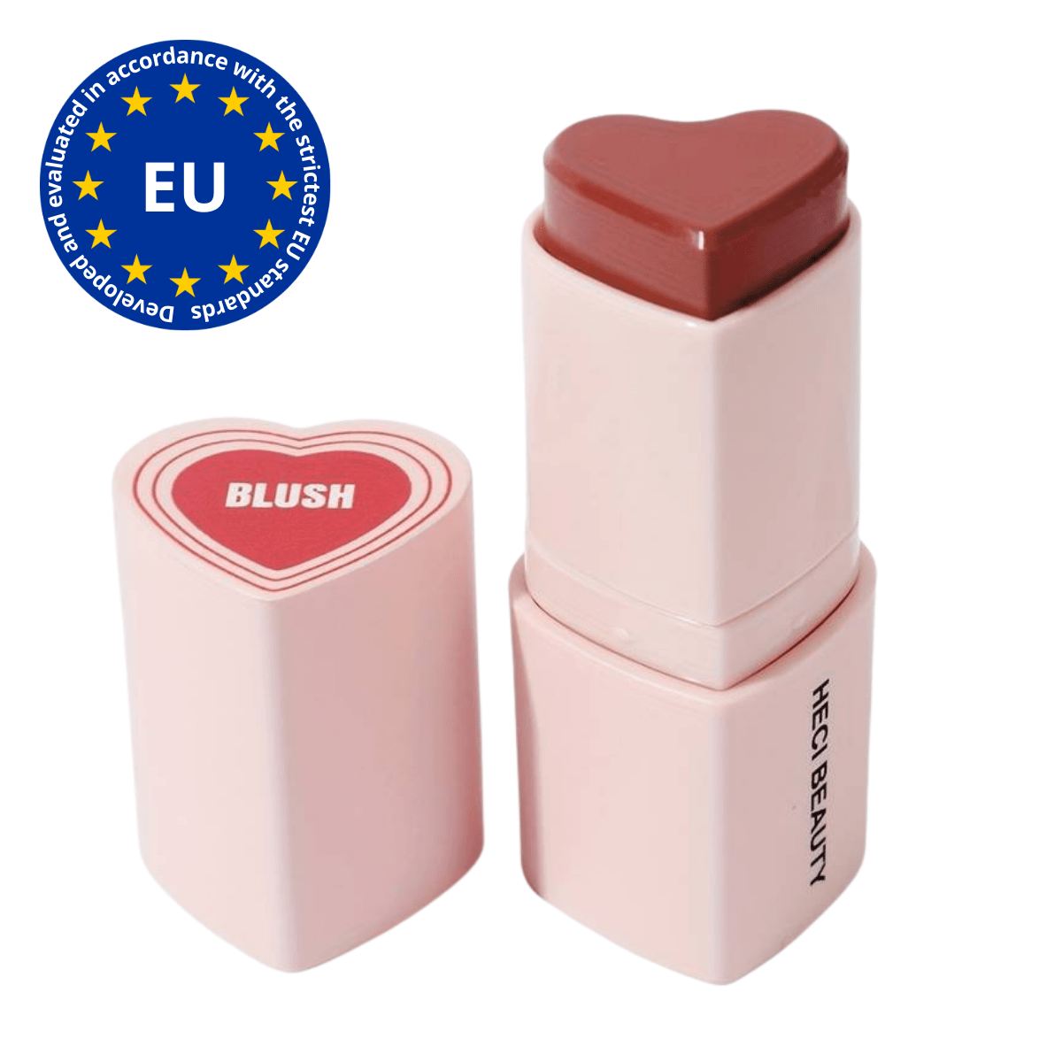 Blush Crème en Stick en Forme de Cœur – Enrichi en Beurre de Karité et Vitamine E, Durée de Conservation 24 Mois