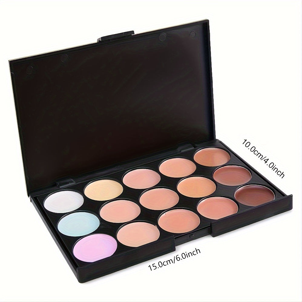 Palette Contouring & Correcteur 15 Couleurs – Crèmes Sculptantes & Enlumineurs