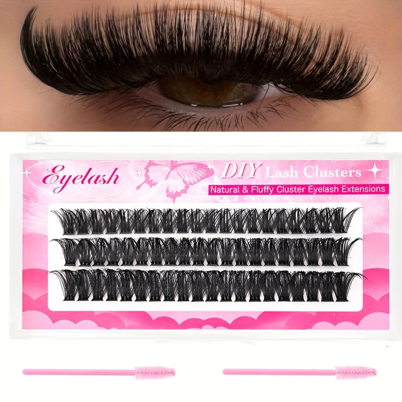 Kit de cils en bouquet D Curl 8-16 mm effet naturel épais réutilisables pour usage quotidien fêtes voyages et fête des mères