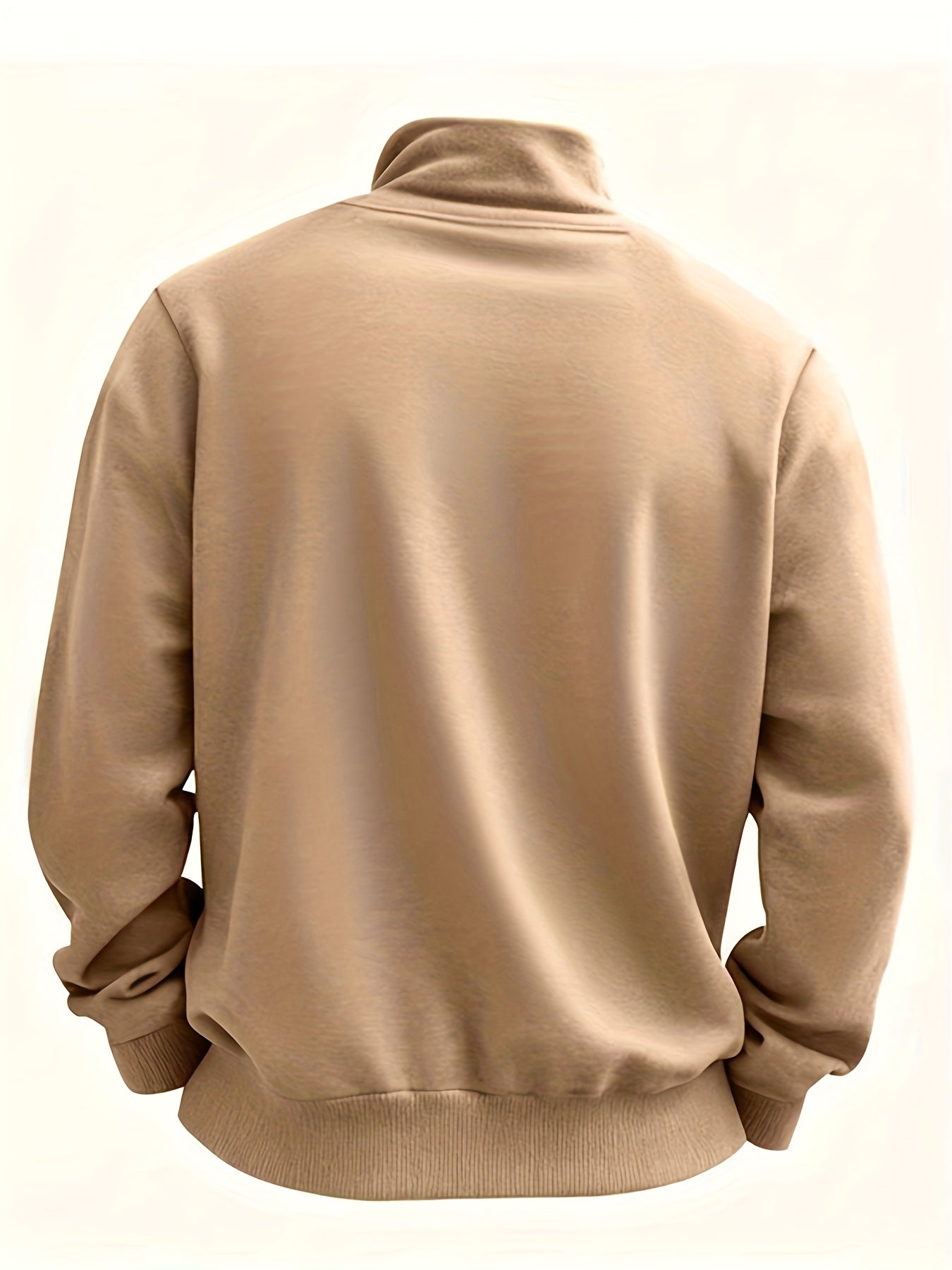 Men'S Thickened Long Sleeve Shirt - Half-Zip, Versatile Long Sleeve Turn- Collar Base Layer Top with Chest Pocket, Suitable for Autumn/Winter, Winter Clothing, Autumn Apparel, Classic Collar, Durable Fabric, Warm Material, Ba