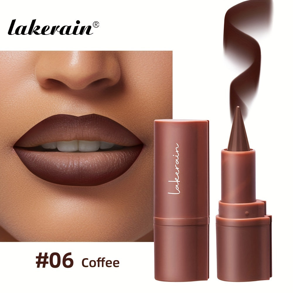 Lakerain 2-in-1 Matte Lip Liner & Lipstick - Waterproof, Sweatproof, Smooth Application for All Skin Types