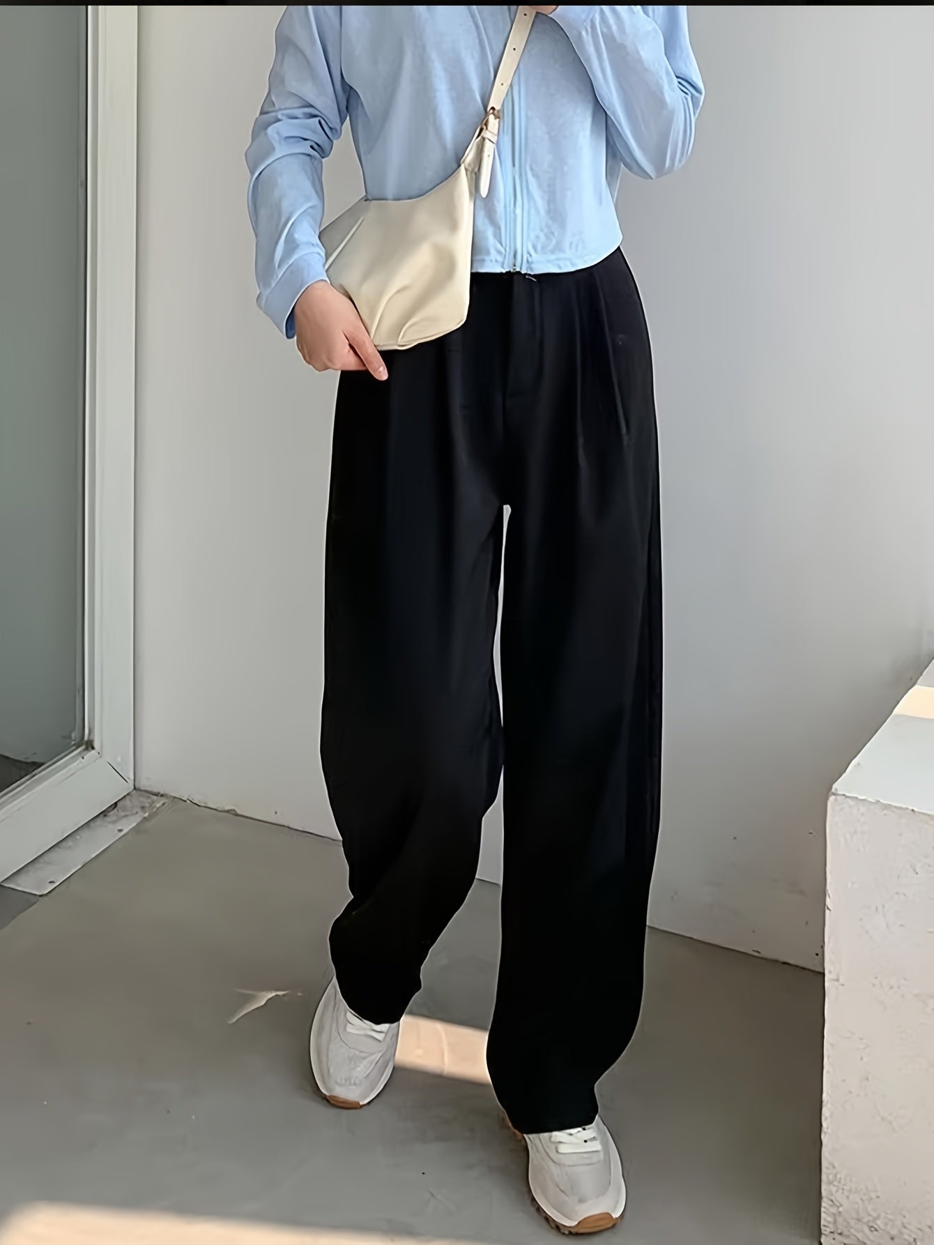 Lot de 3 Pantalons Femme Élégants Droits – Style Bureau avec Boutons