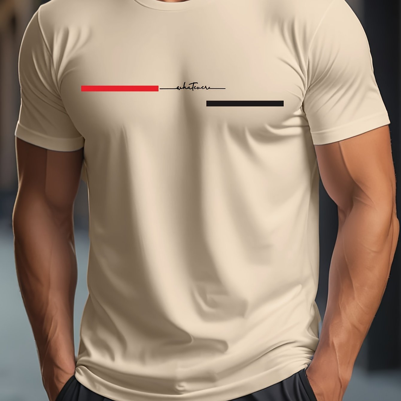 Men'S Casual Crew Neck T-Shirt with "BRO" Print - Soft, Breathable, Short Sleeve Top for Casual Attire, Everyday Tshirt|Minimalist Design|Comfortable Fit