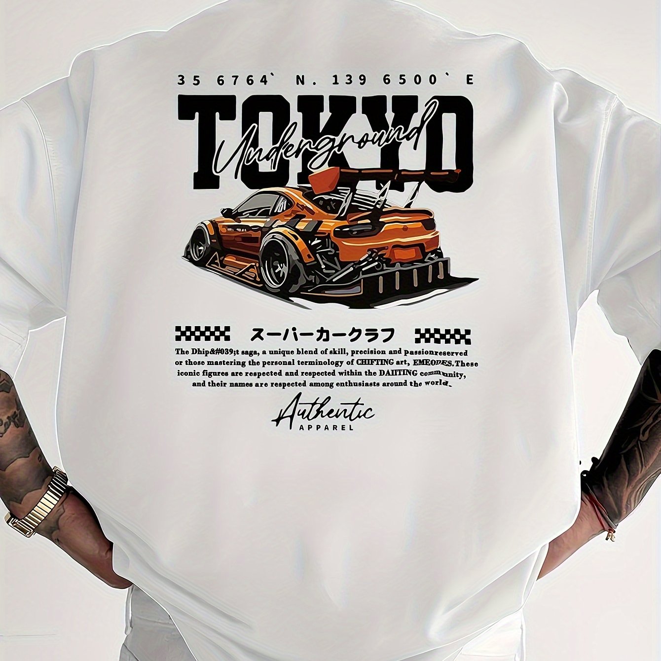 100% Cotton Printed Men's Vintage T-Shirt, Simple Fashion Comfortable Printed Casual T-Shirt XZ002-S