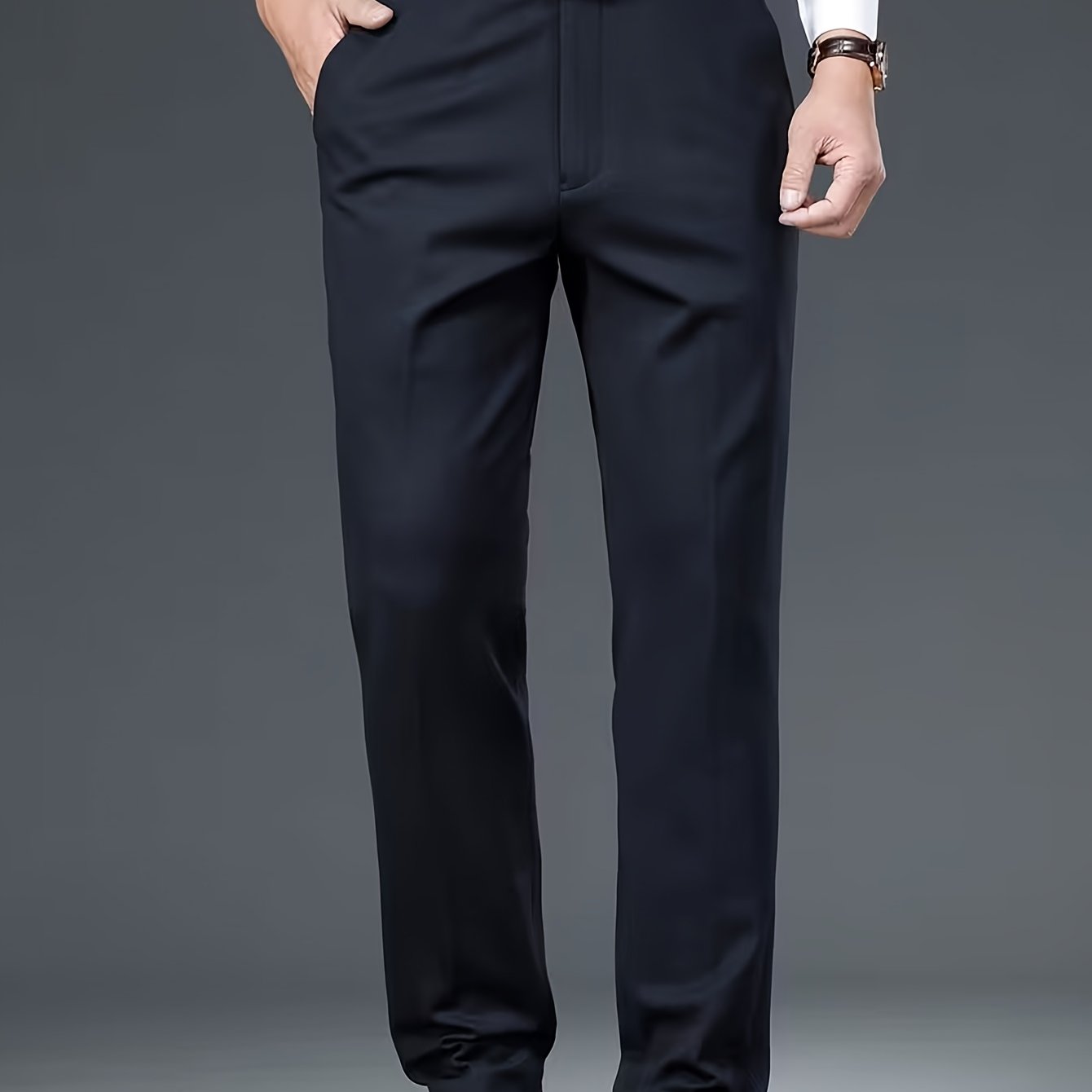 Men's Business Stretch Casual Straight-Leg Office Suit Pants for Professionals