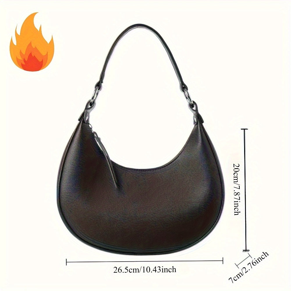 Sac Femme Synthétique Élégant – Noir/Blanc/Beige/Brun/Gris/Bleu/Rouge, Bandoulière Ajustable, Fermeture Zippée