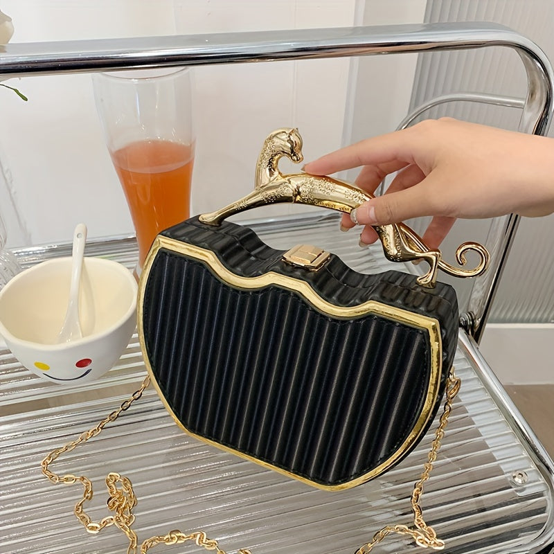 Sac à chaîne clip – bandoulière amovible, élégant et polyvalent