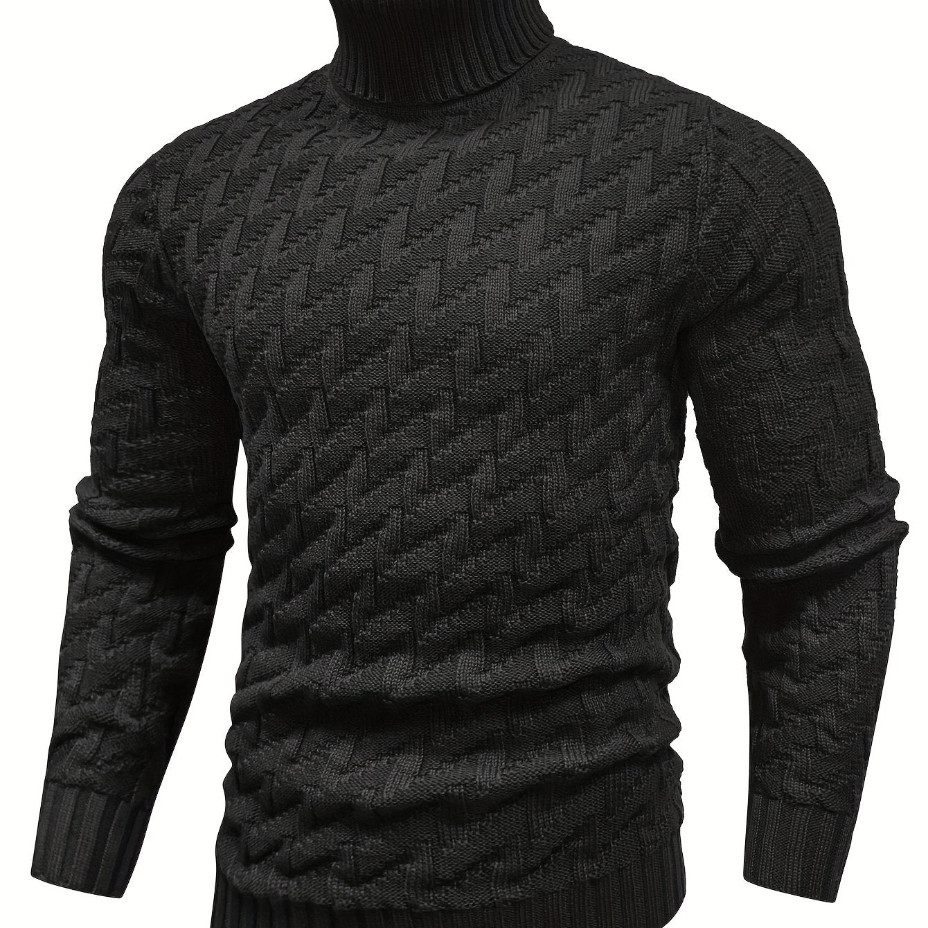 Autumn/Winter New High-neck Knitted Pullover, Trendy and Versatile, Perfect for Casual and Business Occasions
