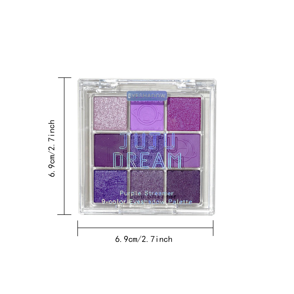 **« Palette fards à paupières 9 cases – Violet smoky et mat nacré, parfait pour un maquillage envoûtant »**