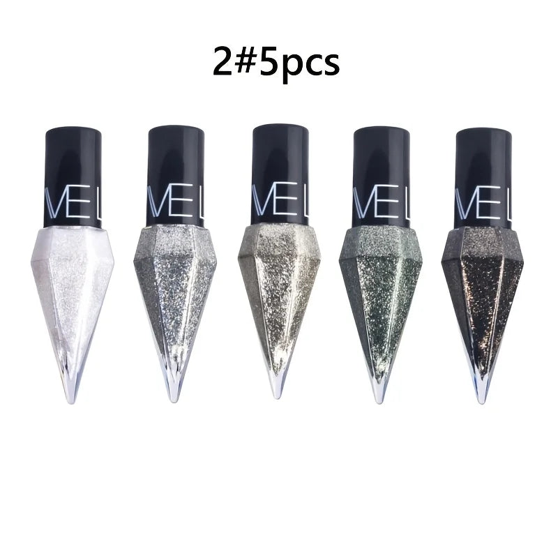 Set 5 Pièces Eyeliner Liquide – Longue Tenue, Waterproof, Anti-Bavure, Couleurs Variées, Application Facile