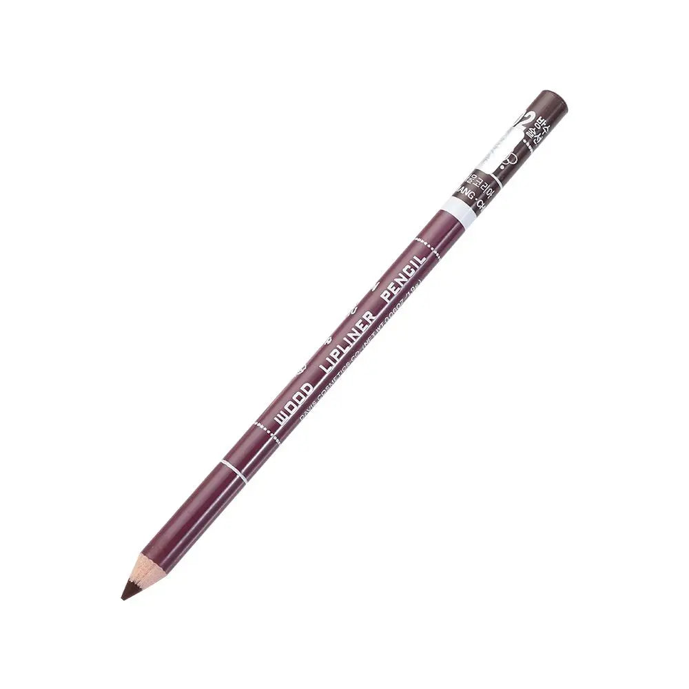 1 Pièce Crayon à Lèvres Professionnel en Bois – Waterproof, Mat, Contour des Lèvres, Maquillage Longue Tenue pour Femmes