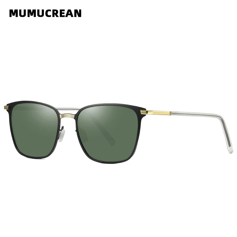 Nouvelles lunettes de soleil pour hommes – Monture carrée en métal | Verres polarisés | Lunettes de conduite avec vision nocturne