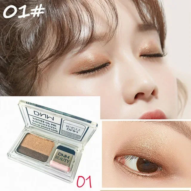 Ombre à paupières en stick dégradé 2 couleurs, longue tenue et waterproof, fini mat et nacré, cosmétiques professionnels pour femmes