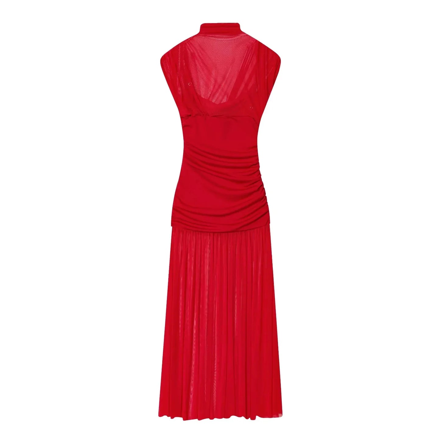 Robe Femme Automne/Hiver 2025 – Élégante en Tulle Patchwork, Idéale pour Mariages et Business Casual