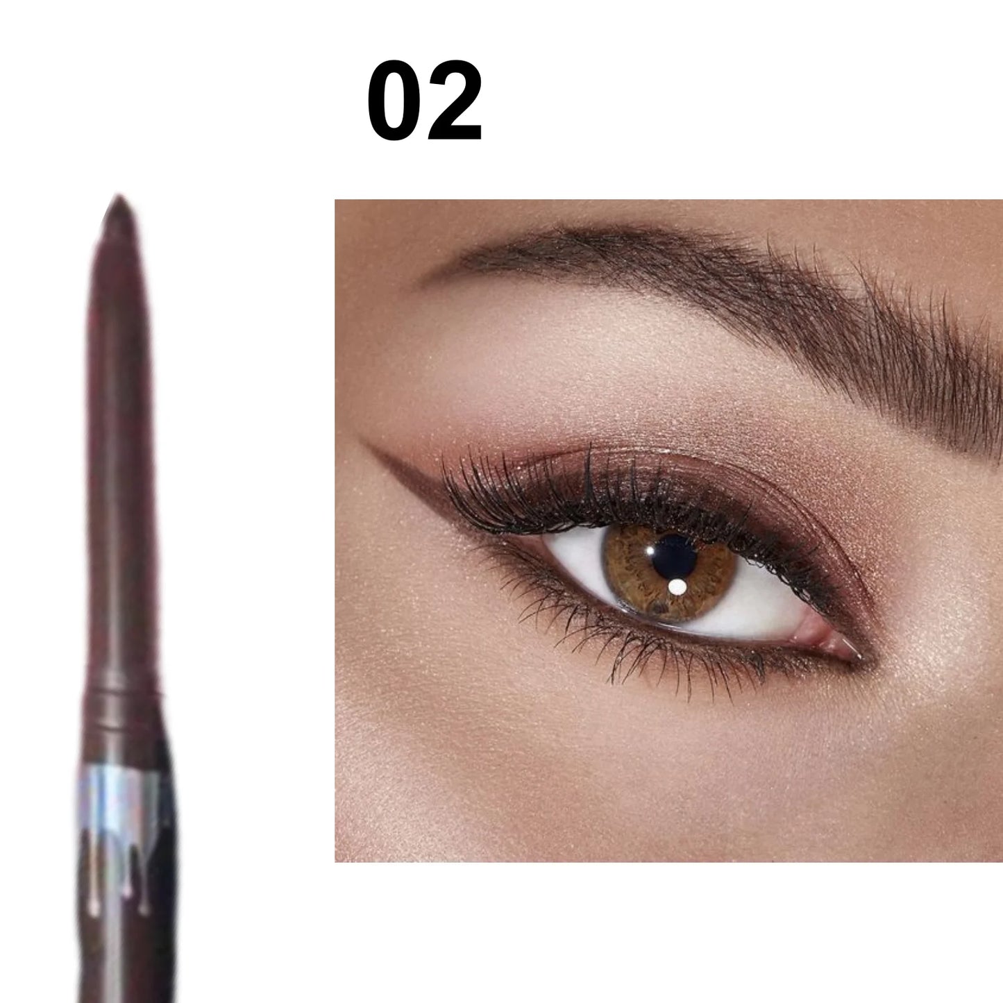 Eyeliner Gel Waterproof – Noir et Marron, Tenue Longue