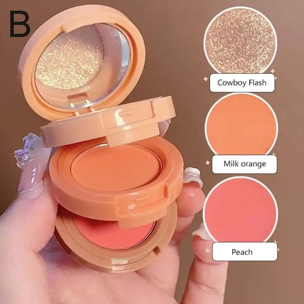 Blush stick 3 en 1 – Teinte hydratante pour joues et lèvres, crème éclatante pour yeux, joues et lèvres – Texture jelly aqueuse, finition matte, contouring maquillage