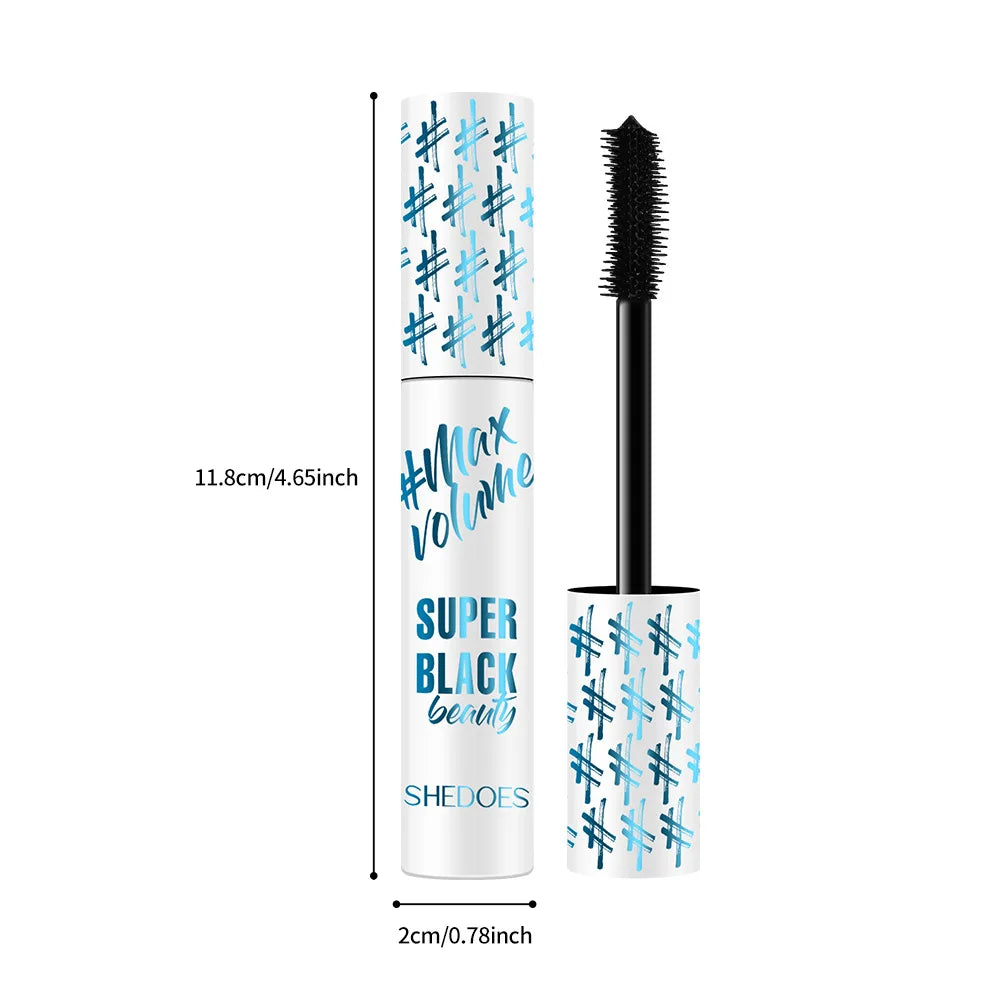 Mascara noir waterproof allongeant cils fibres de soie épais maquillage yeux femme cadeau