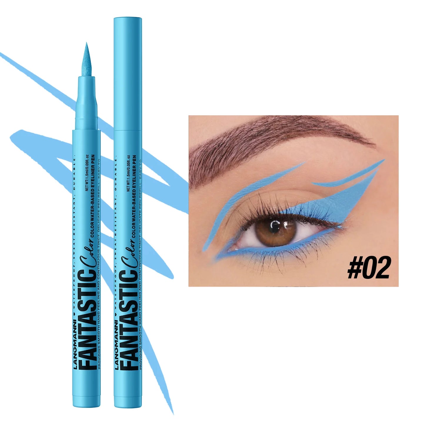 Stylo Eyeliner Liquide – 12 Couleurs, Pointe Ultra-Fine, Lisse, Facile à Appliquer, Séchage Rapide, Anti-Bavure