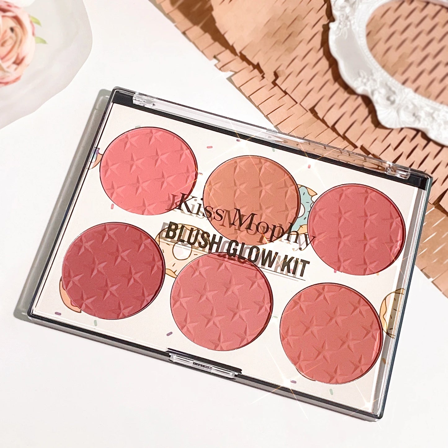 Palette de Blush 6 Couleurs — Fini Mat et Perlé, Waterproof, Multi-couleurs Nudes, Maquillage Naturel, Idéal pour Joues et Retouches Étudiantes (Copie)