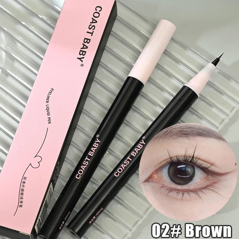 Stylo Eyeliner Liquide 0,05 mm – Mat, Lisse, Séchage Rapide, Étanche, Ultra-Fin, Pour Cils Inférieurs, Anti-Bavure, Maquillage Coréen