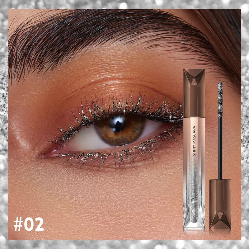Mascara métallique brillant haute qualité perlé paillettes et extensions de cils