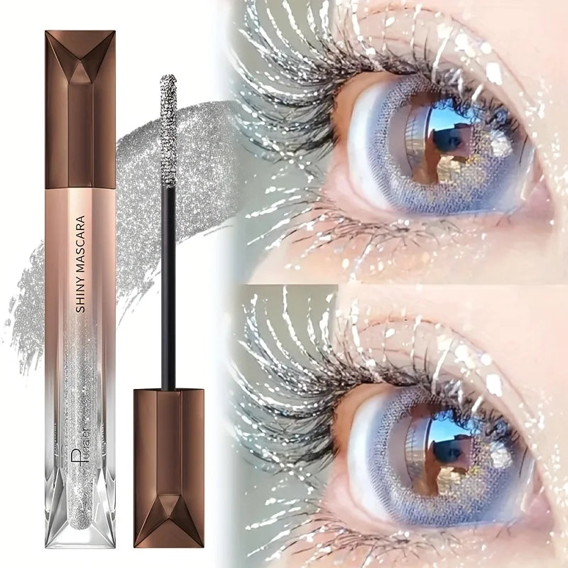Mascara pailleté scintillant longue tenue waterproof anti-bavure diamant écrasé perlé effet flash fin