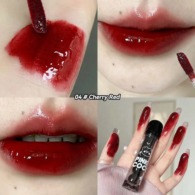 Gloss à lèvres – Finition miroir et longue tenue | Brillance éclatante | Idéal pour étudiants | Rouge à lèvres nude illuminant le teint