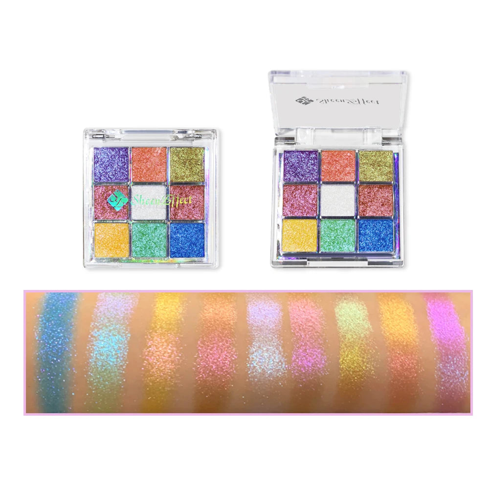 Palette de Fards à Paupières 9 Couleurs — Maquillage Haut de Gamme, Cosmétiques de Qualité