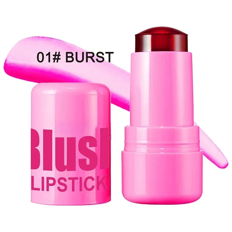 Blush Stick — Teinte pour Lèvres, Texture Jelly Rafraîchissante et Hydratante, Multi-usage, Fini Mat, Blush Watercolor pour Maquillage