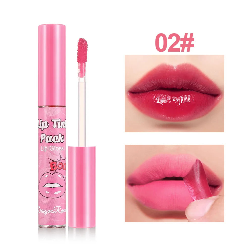 Gloss à Lèvres Peel-Off Rouge Rosé — Contour précis effet tatouage | Tenue longue durée, waterproof et résistant au transfert | Rouge à lèvres à retirer facilement pour un maquillage durable