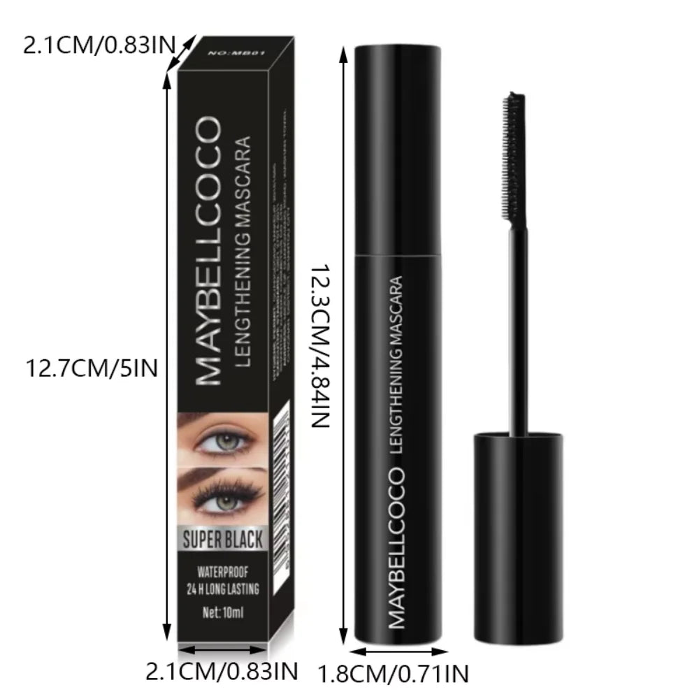 Mascara waterproof épais longue tenue recourbant effet volumisant grands yeux outil maquillage