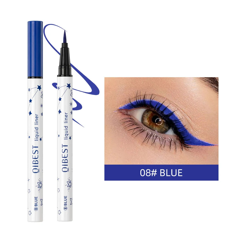 Crayon Eyeliner Ultra-Fin — waterproof, longue tenue, texture lisse, 12 couleurs vives, haute pigmentation, maquillage des yeux