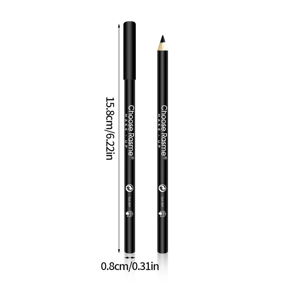 Crayons Eyeliner noirs imperméables, 12 pièces, maquillage pour les yeux, résistant aux taches, longue durée et adapté aux débutants 