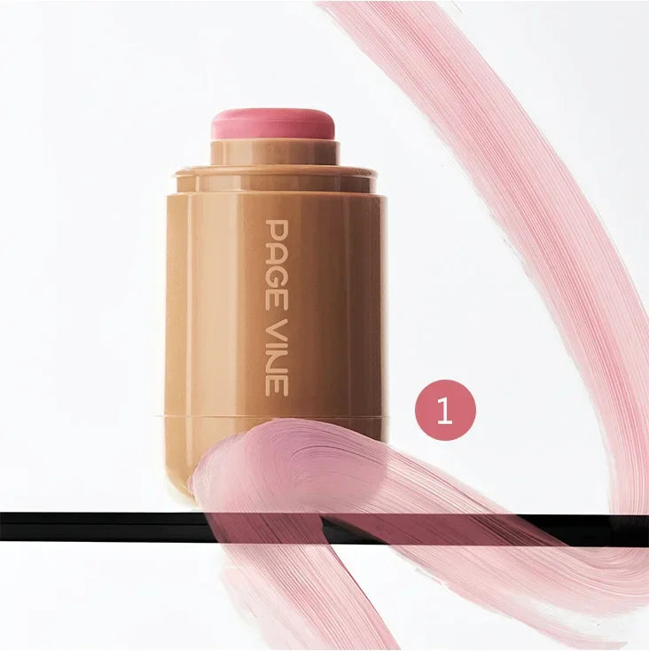 Nouveau Blush Stick de Poche — Crème 2 en 1 pour Lèvres et Joues, Hydratant, Teinte Naturelle Rouge, Poudre Blush Crème, Style Coréen, Maquillage Rose
