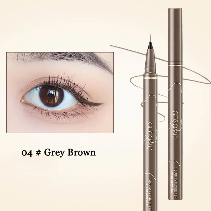 Eyeliner Pen Noir & Marron Ultra Fin — Spécial Cils Inférieurs, Waterproof, Longue Tenue, Application Douce et Précise, Effet “Aegyo-sal” (Yeux Soyeux), Outil de Maquillage Professionnel