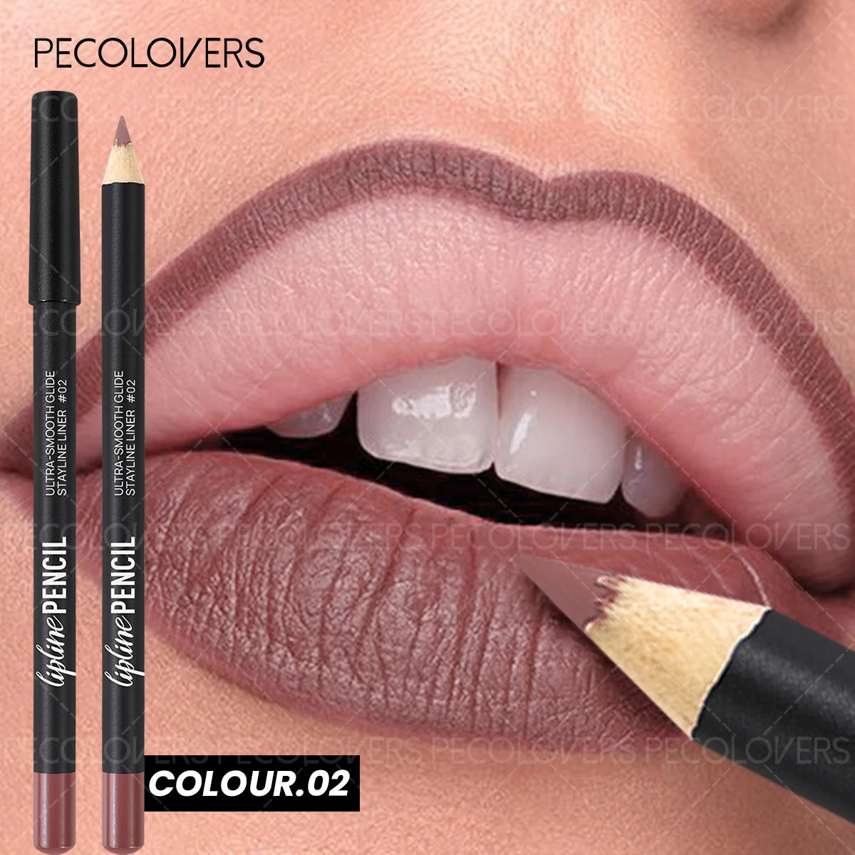1 Pièce Crayon à Lèvres 2-en-1 Mat – Longue Tenue, Waterproof, Teinte Pumpkin Spice, Couleurs Intenses, Idéal Noël